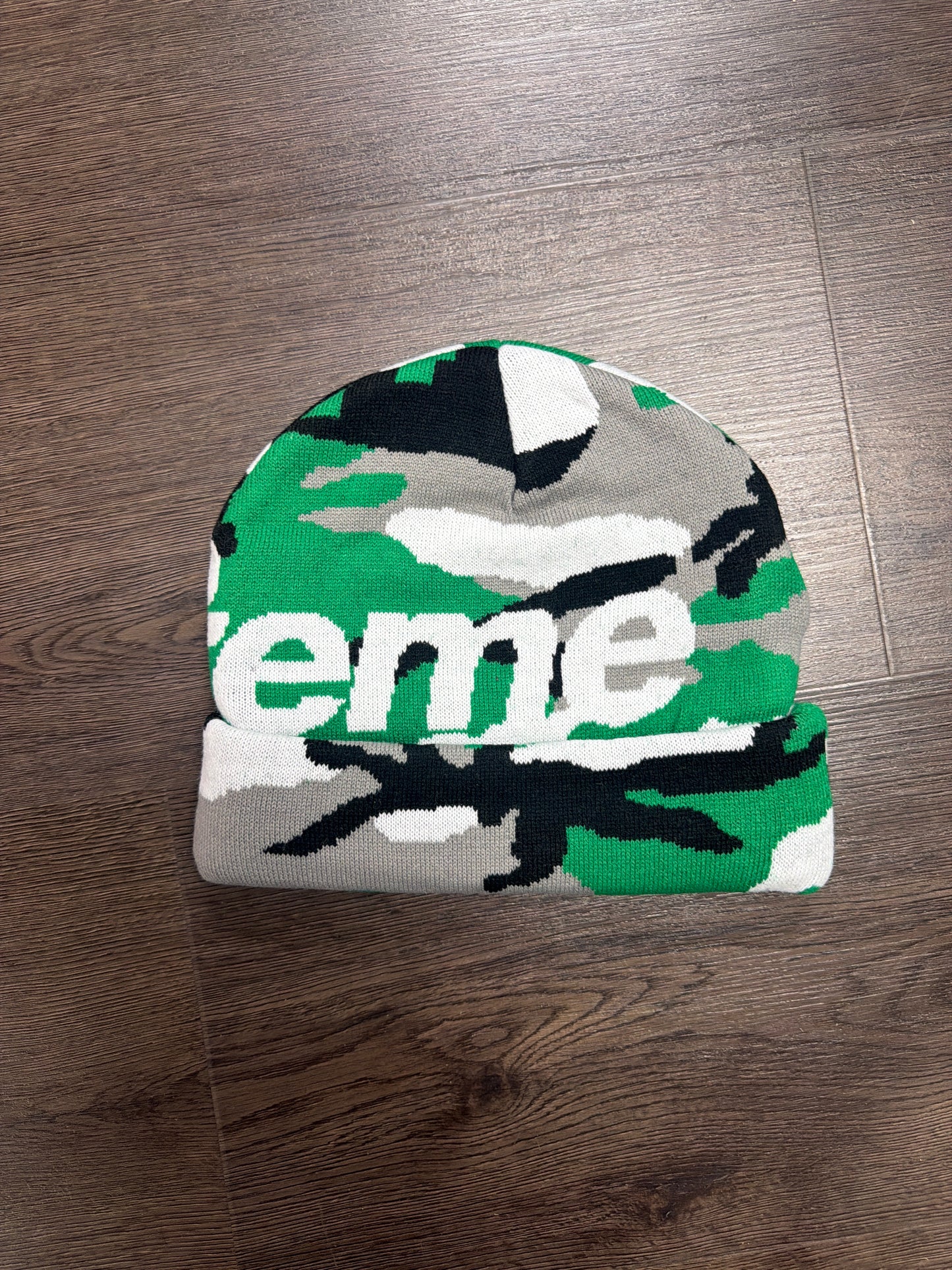 Supreme Green Camo Big Bogo Beanie