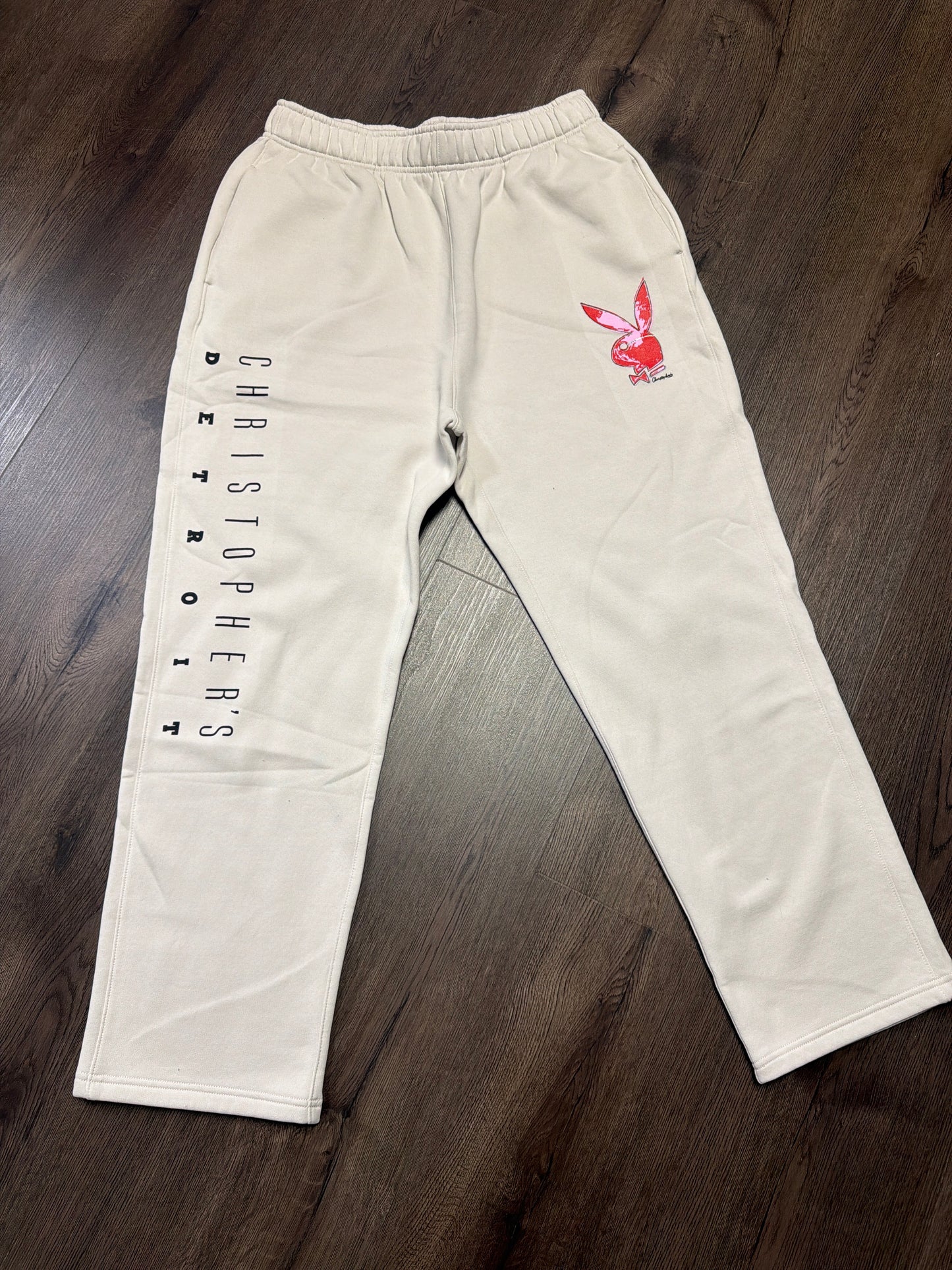 Chris Smokes Playboy Cream Pants