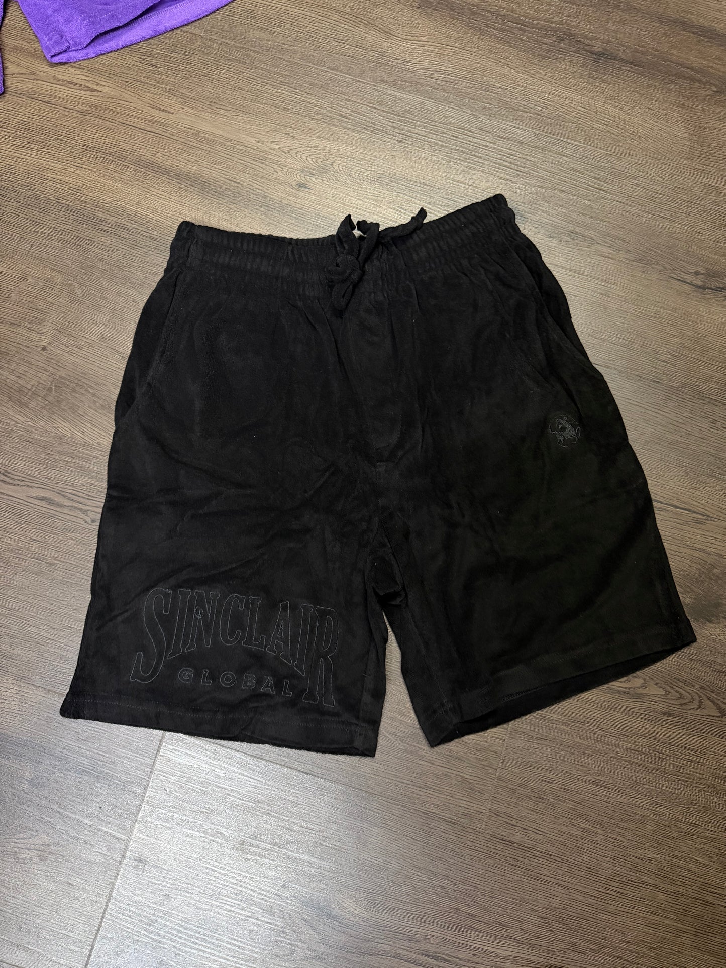 Sinclair Black Terry Shorts