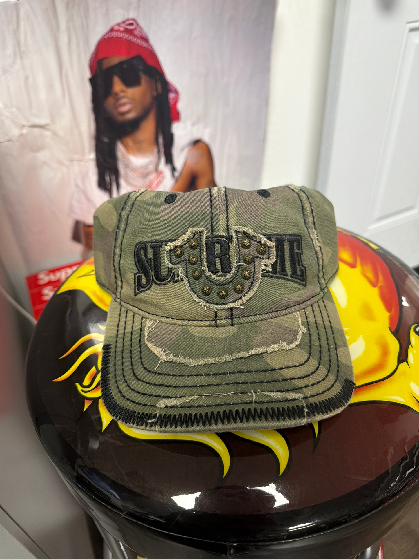 Supreme x True Religion Camo Hat