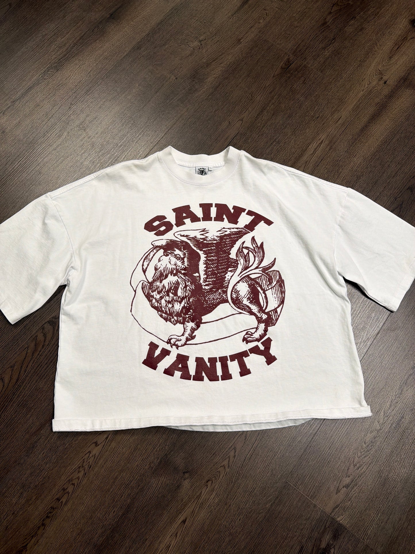 Saint Vanity White Maroon Griffin Tee