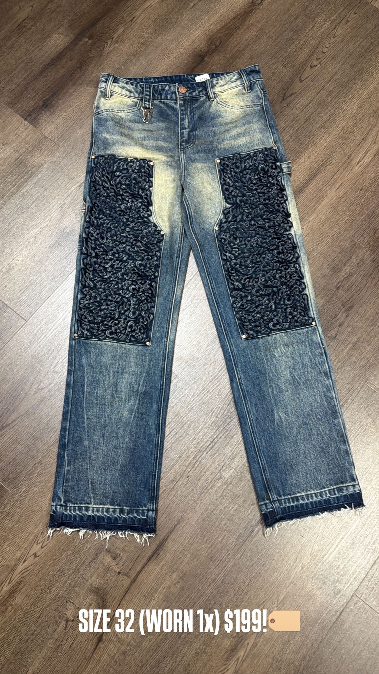 Fuck Em Navy Carpenter Jeans