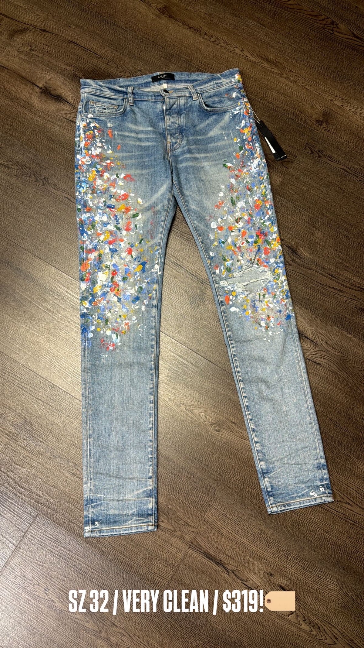 Amiri Plain Paint Drip