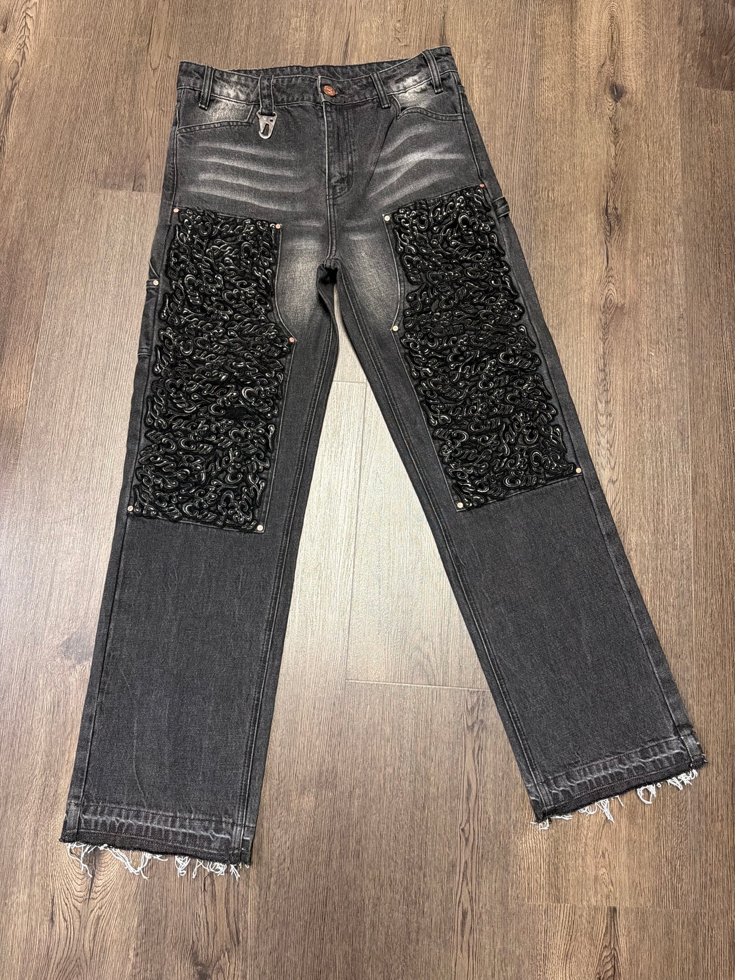 Fuck Em Black Carpenter Jeans