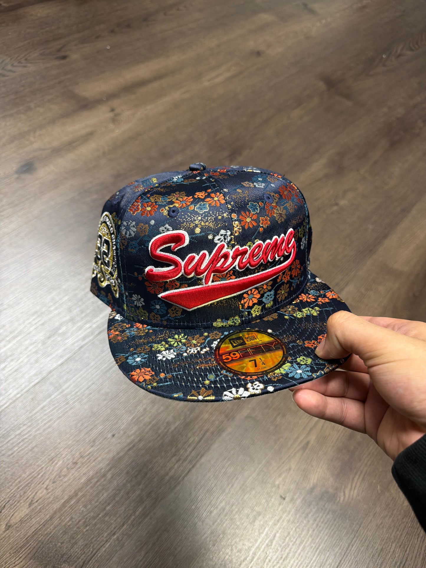 Supreme Navy Floral Fitted Hat