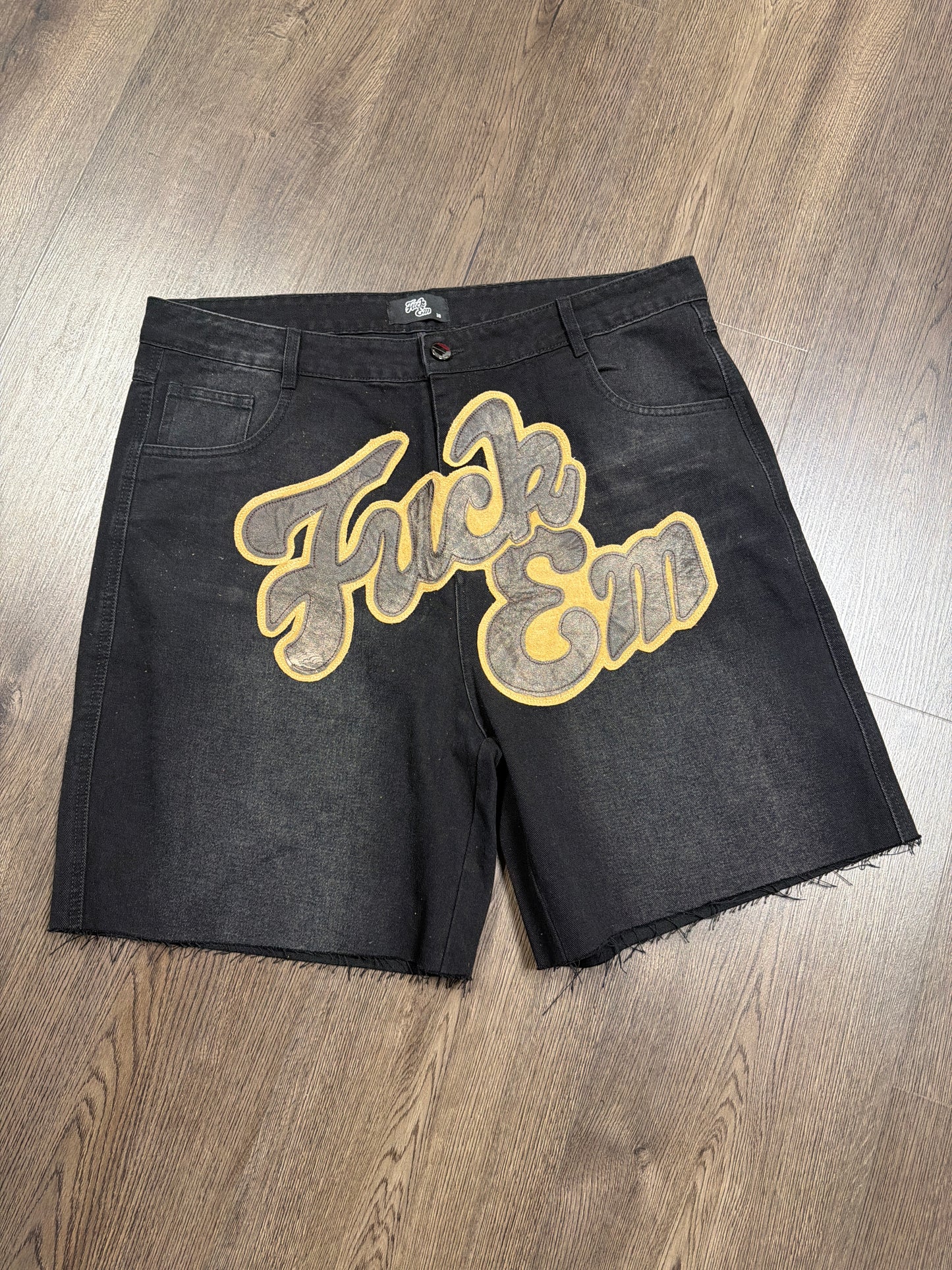 Fuck Em Jorts Brown Patch