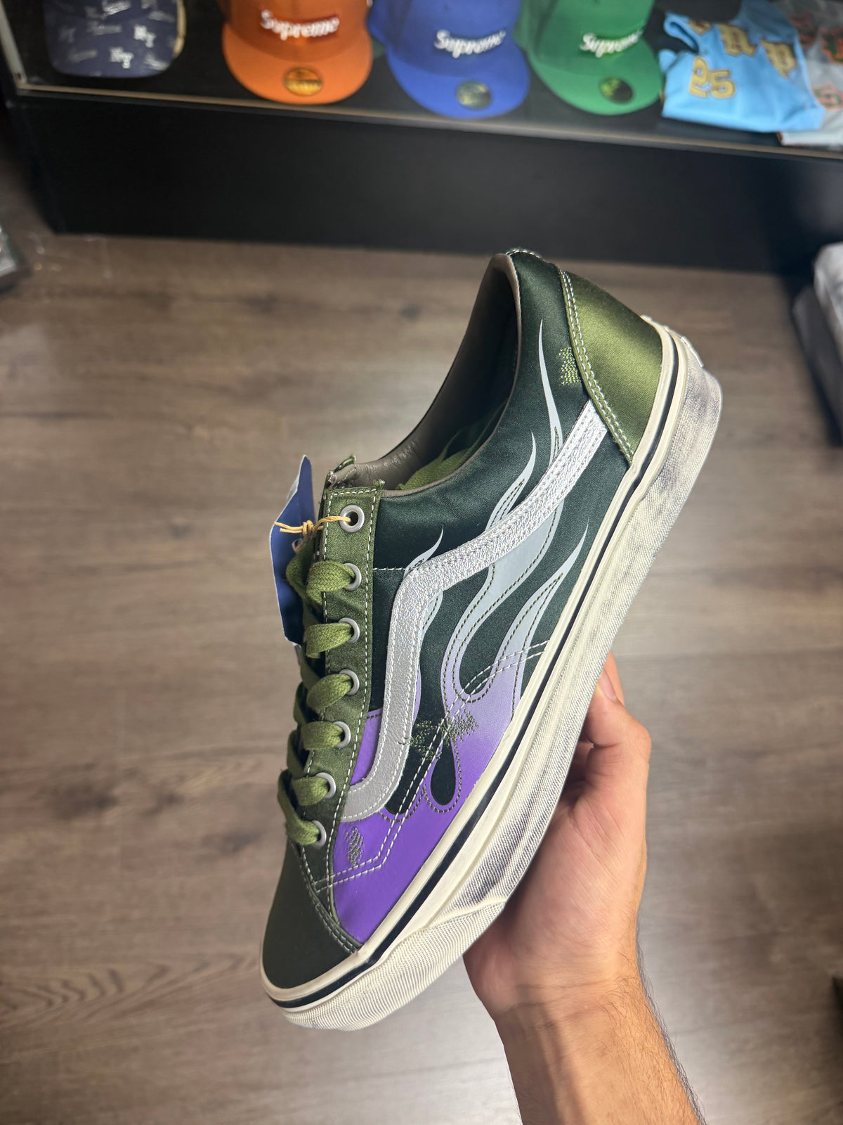 Vans Purple Green Flame