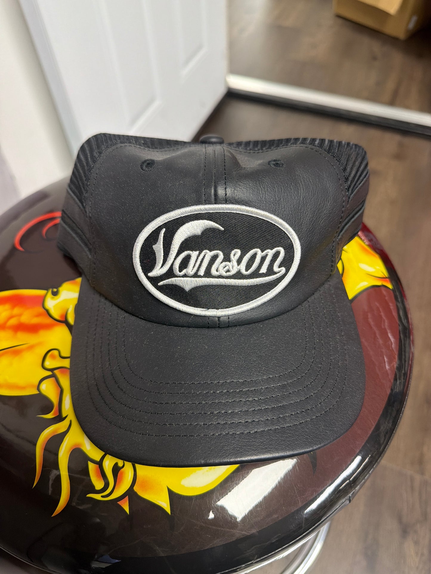 Supreme Vanson Leather Black Hat