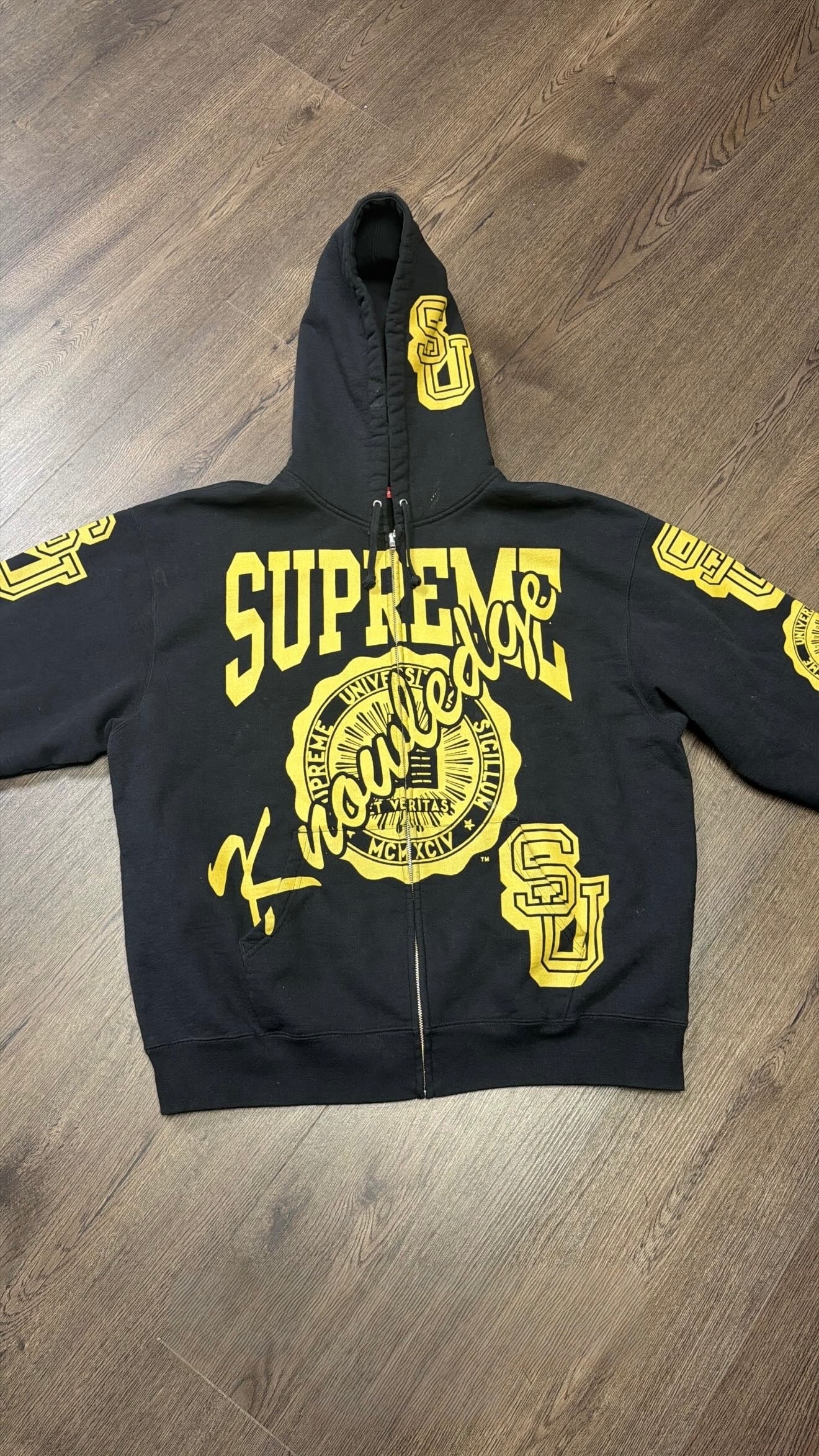 Supreme Knowledge Yellow Black Zip Up