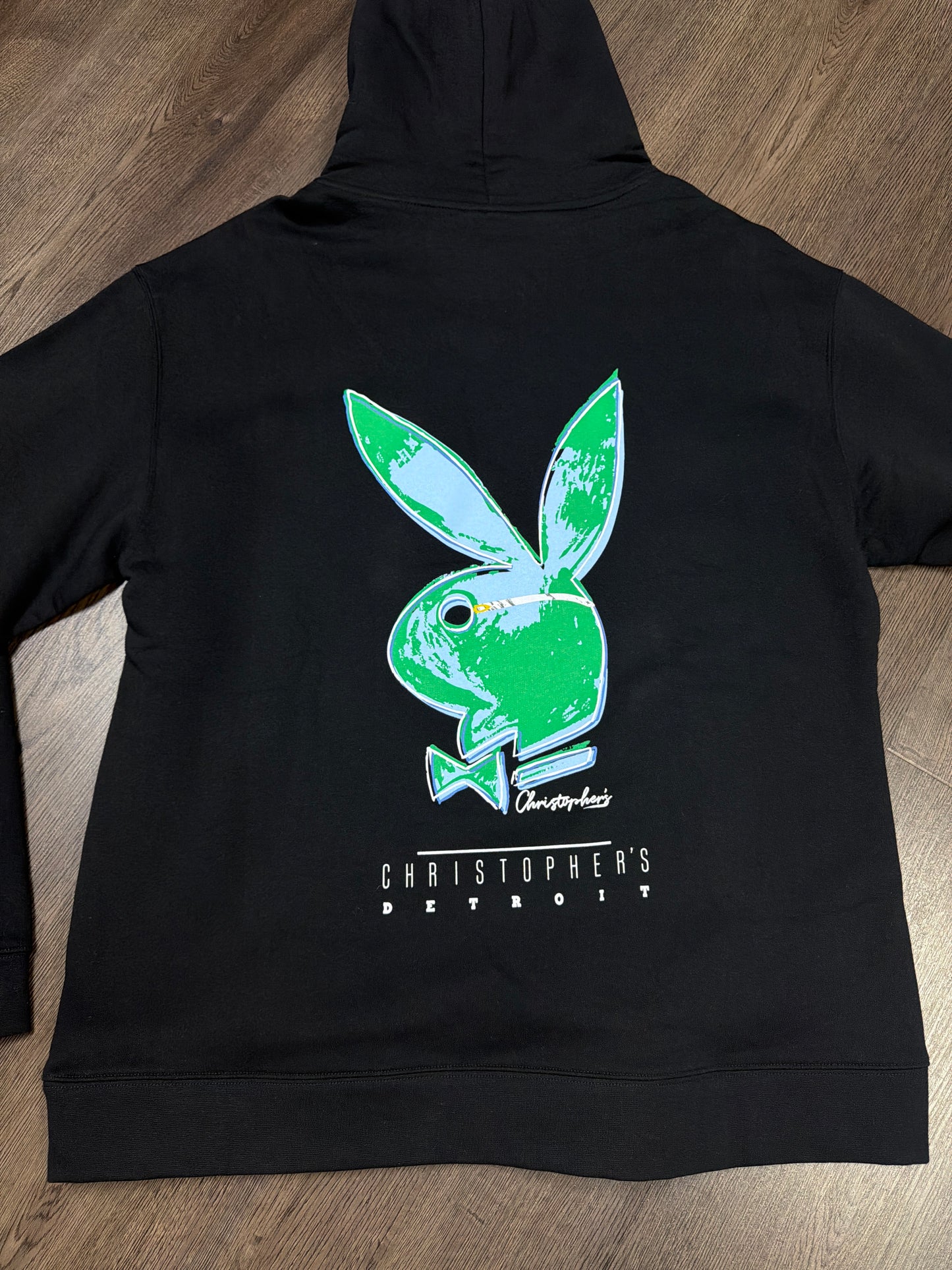 Chris Smokes Green/Blue Playboy Hoodie