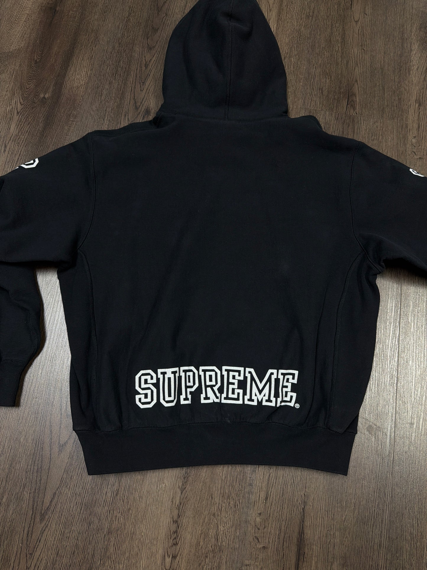 Supreme Black Paneled Hoodie