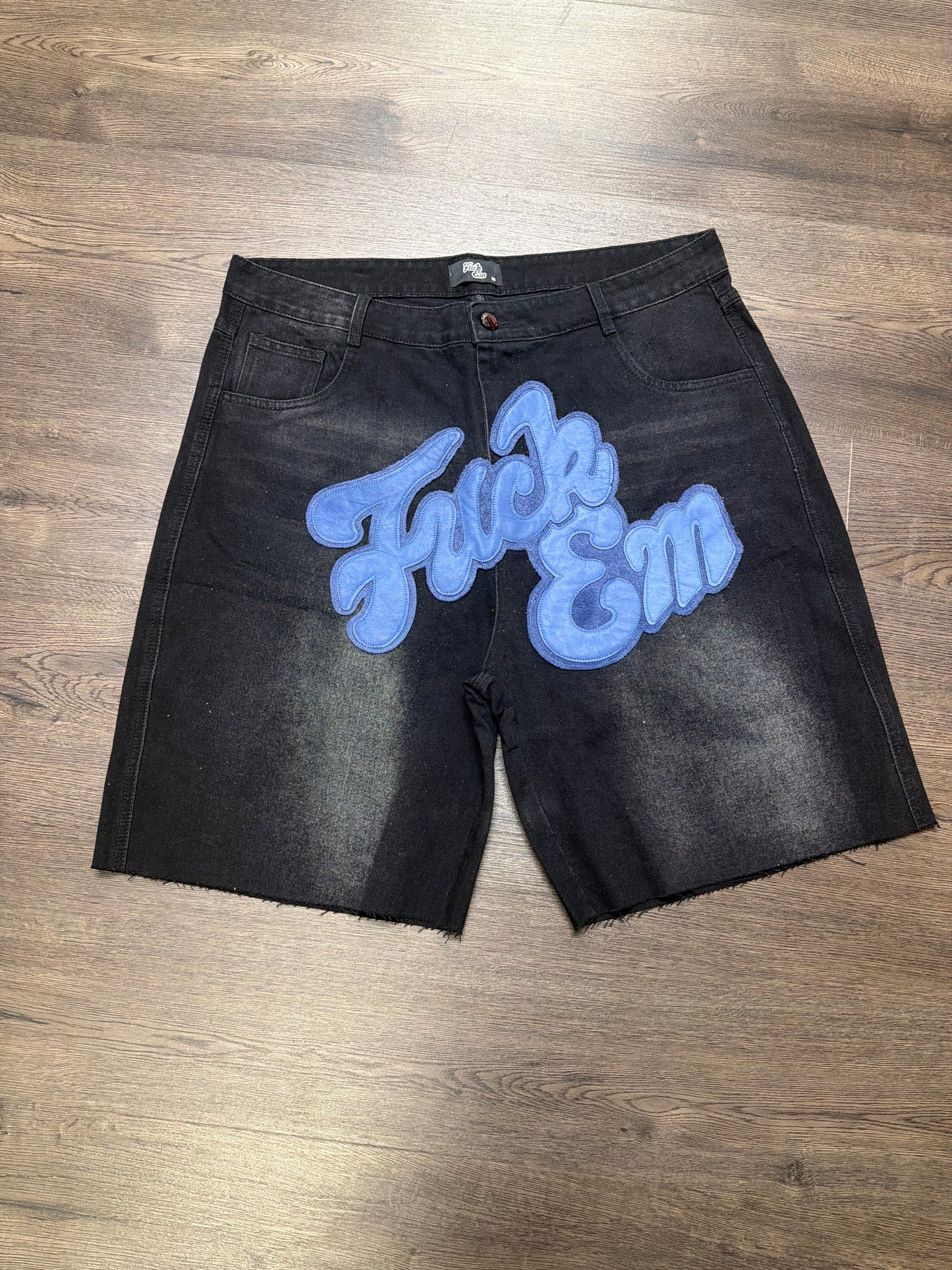 Fuck Em Jorts Blue Patch