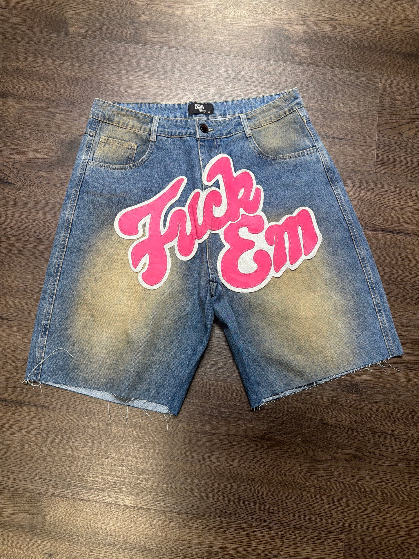 Fuck Em Jorts Pink Patch
