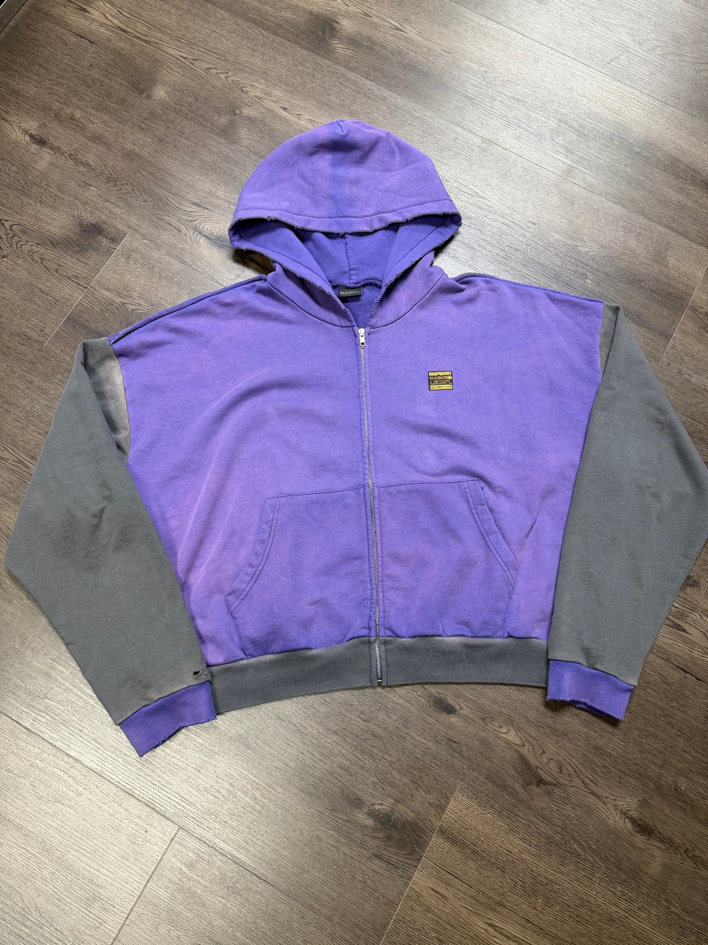Raspberry Hills Purple Grey Zip Up