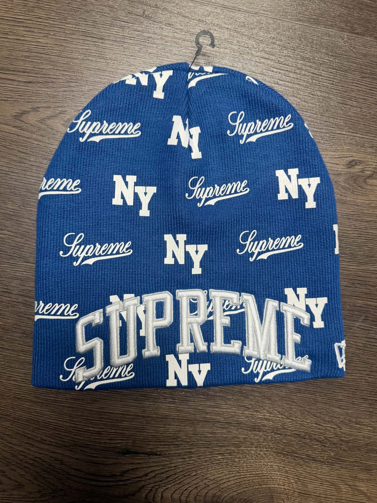 Supreme Blue Mini Script Beanie