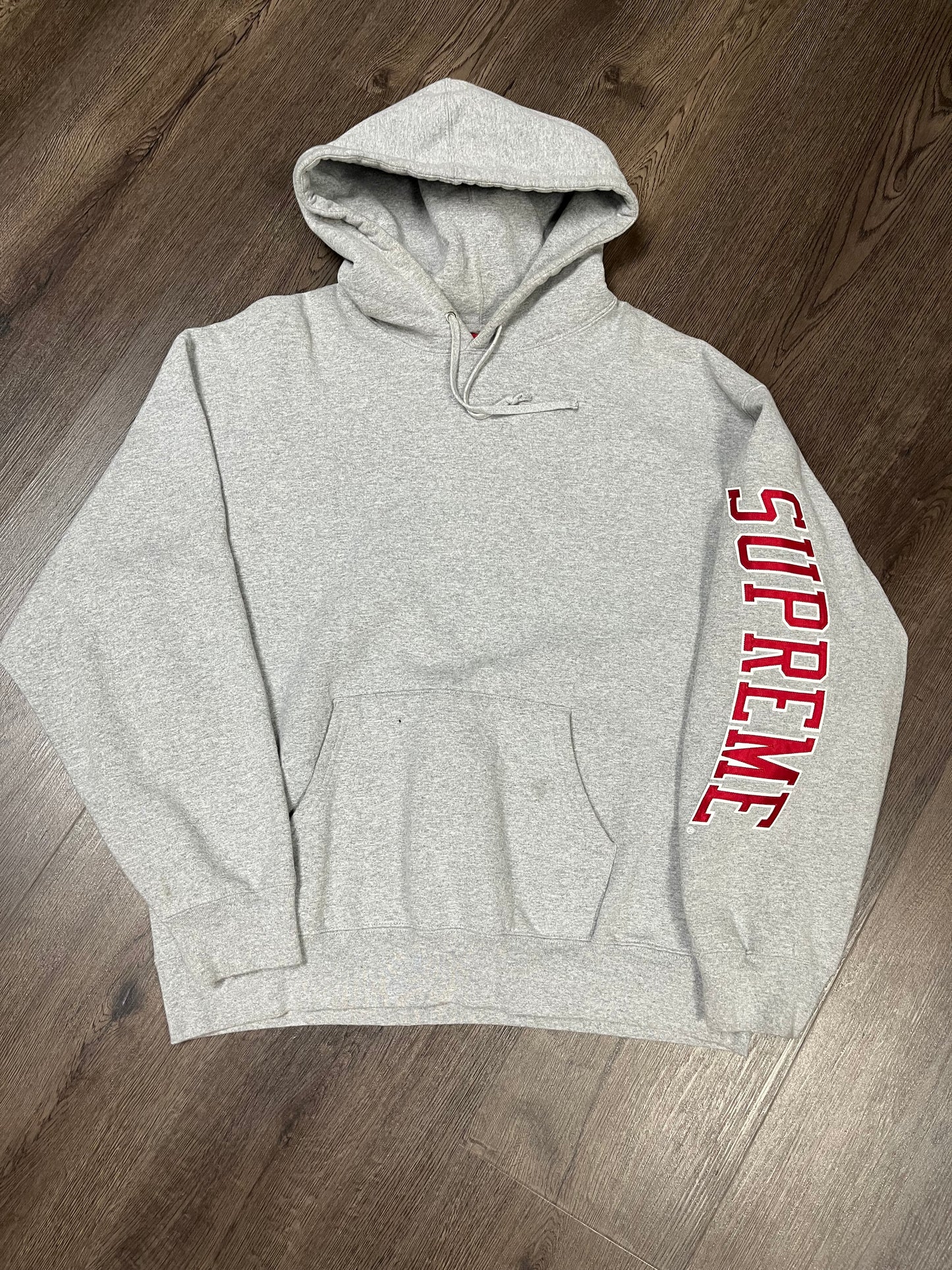Supreme Sleeve Arc Hoodie Grey/Red