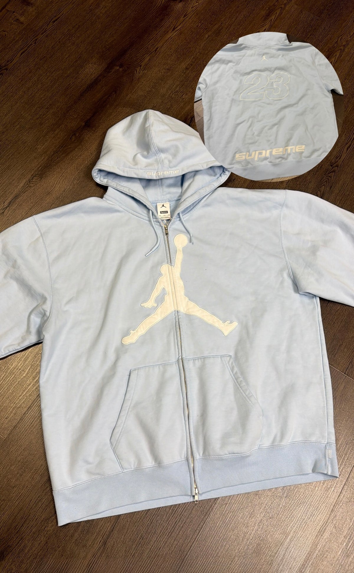 Supreme x Jordan Baby Blue Zip-Up