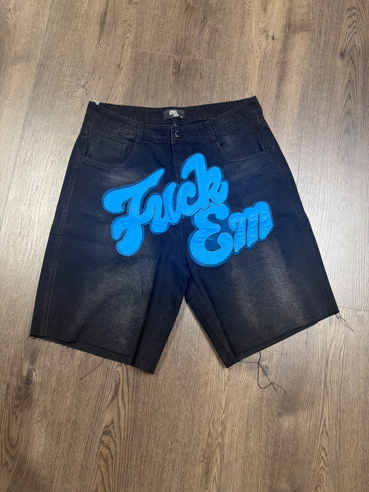 Fuck Em Jorts Blue Patch