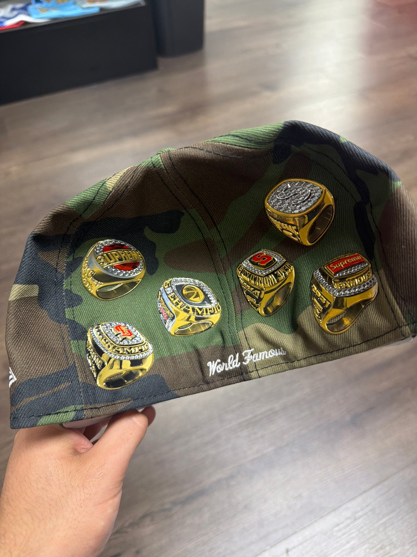 Supreme Camo Box Logo Fitted Hat