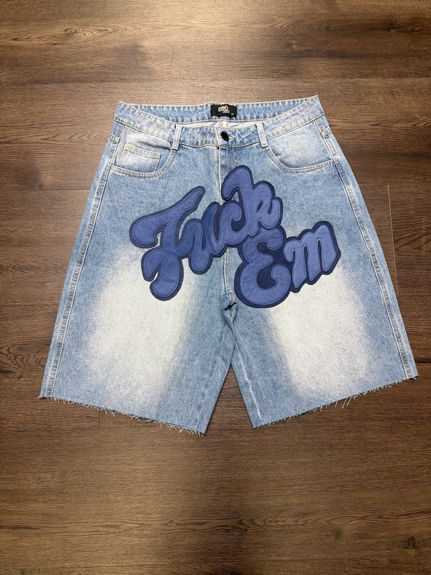 Fuck Em Jorts Blue Patch