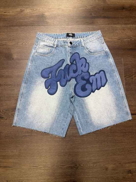 Fuck Em Jorts Blue Patch