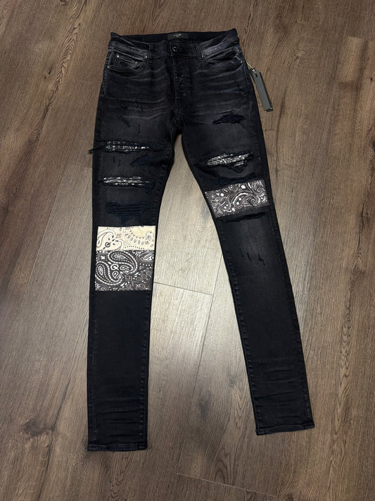 Amiri MX 1 Black Cream Bandana