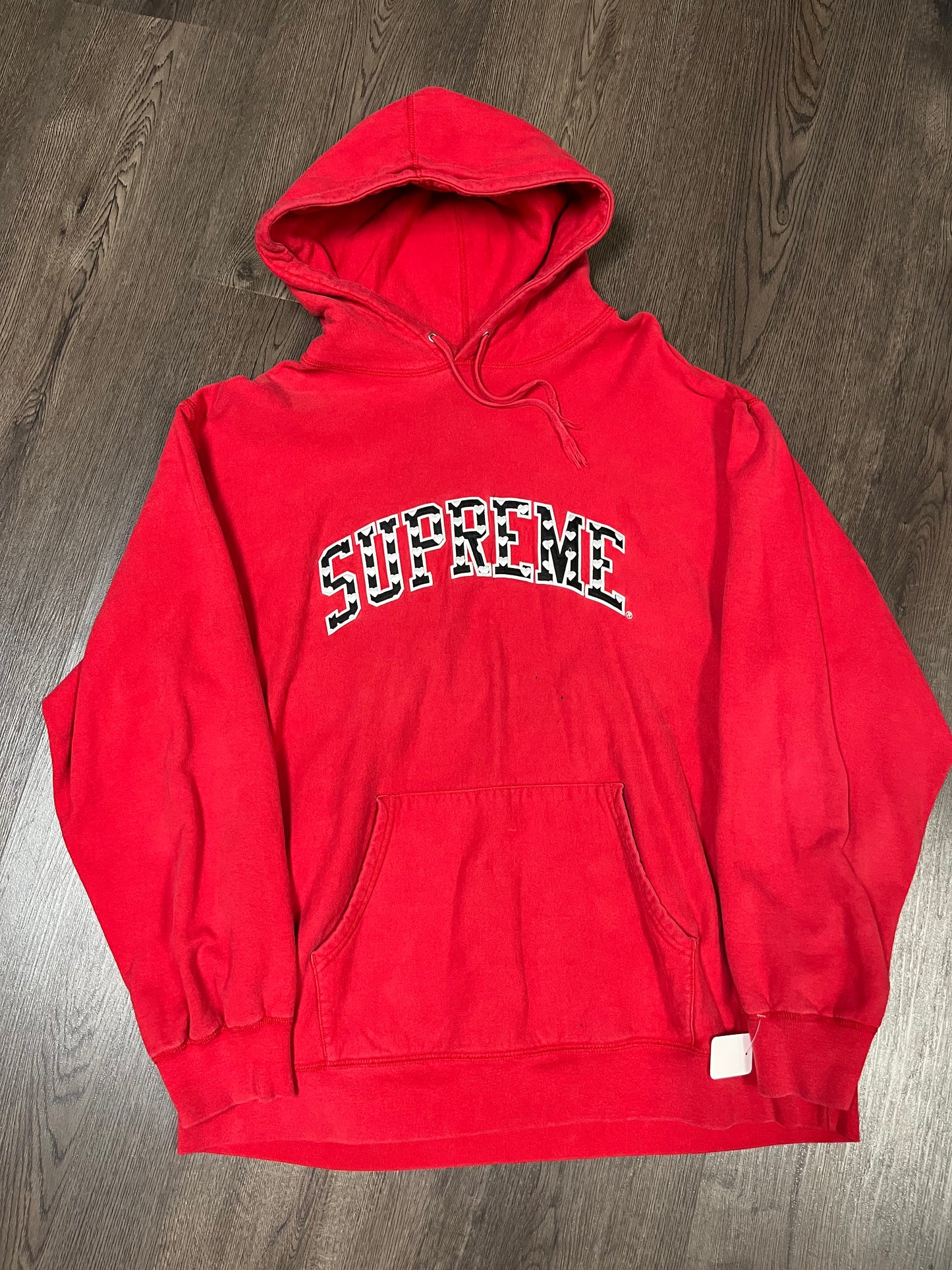 Supreme Mini Hearts Red Hoodie