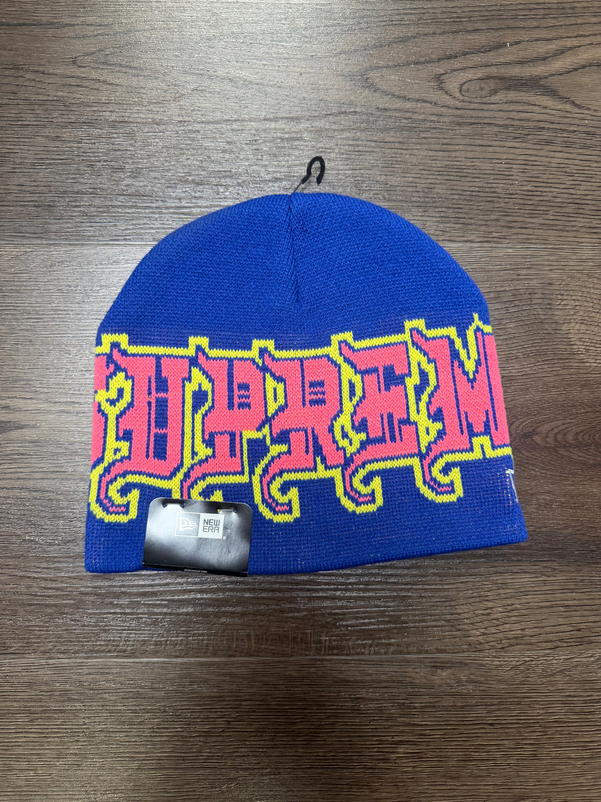 Supreme Blue Pink Old English Beanie