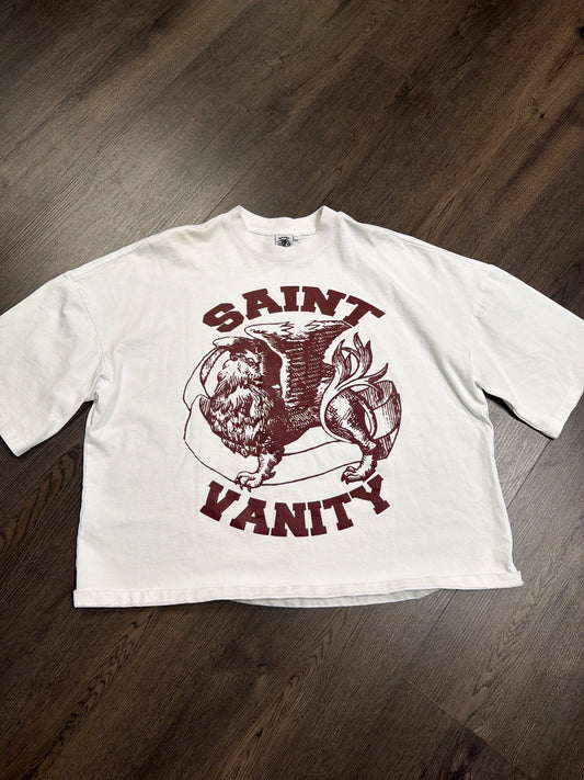 Saint Vanity White Maroon Griffin Tee
