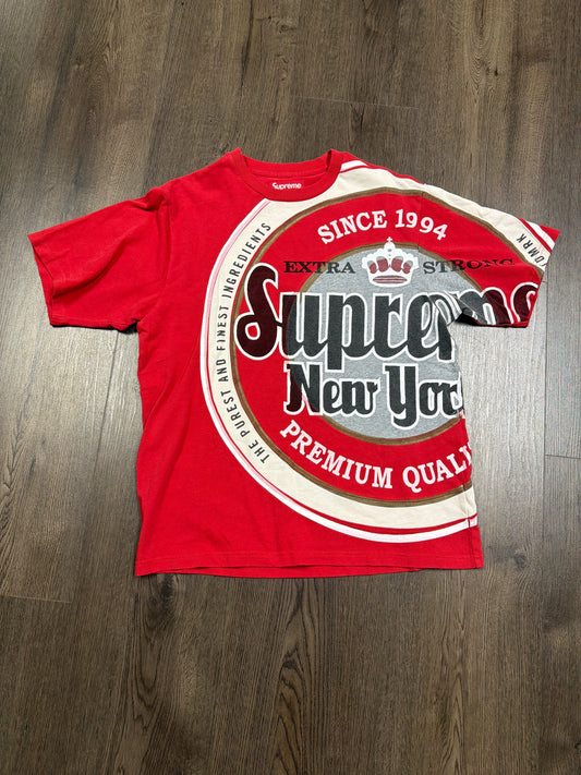 Supreme Lager Logo Print Red Tee
