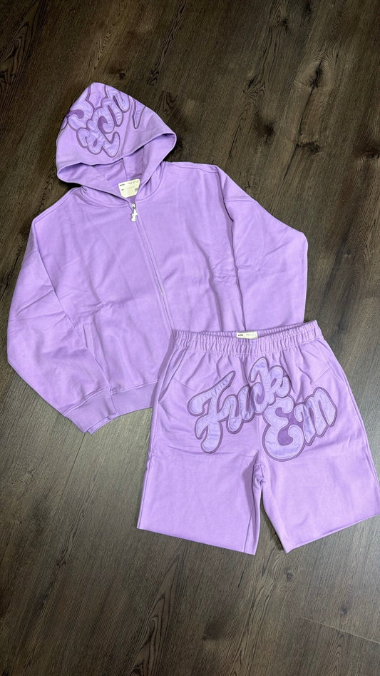Fuck Em Purple Short Set