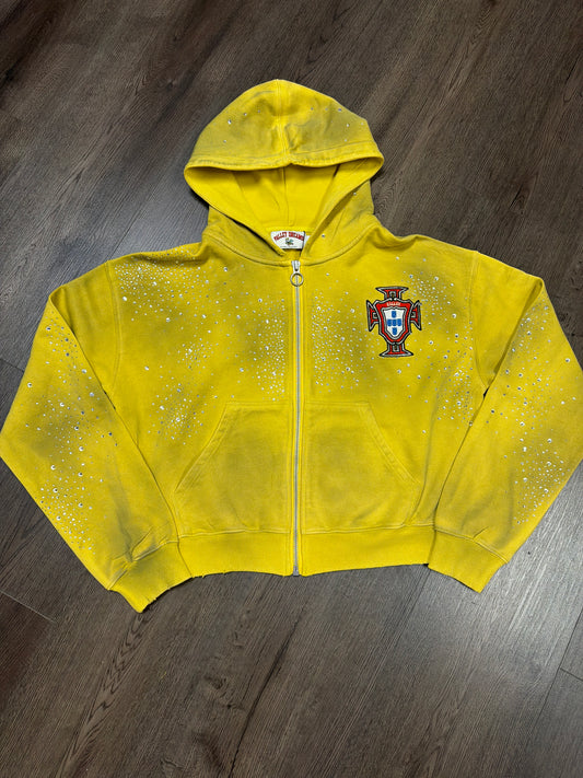 Valley Dreams Yellow/Red Studded Zip Up