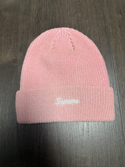 Supreme Pink Loose Gauge Beanie