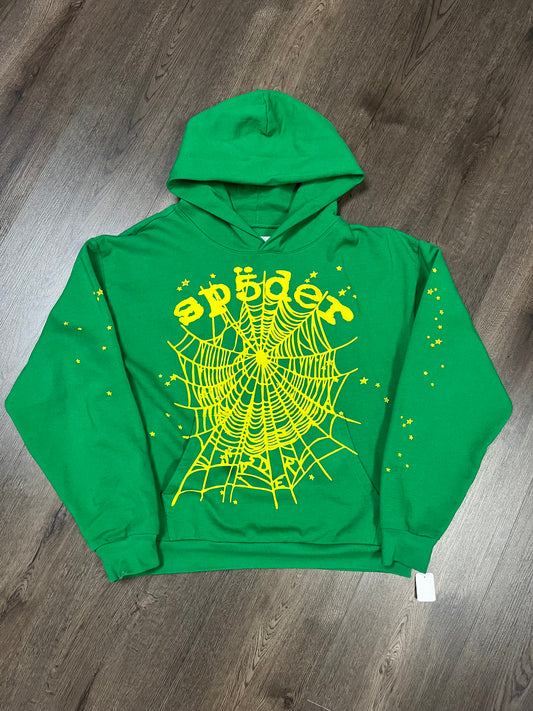 Sp5der Green/Yellow Hoodie