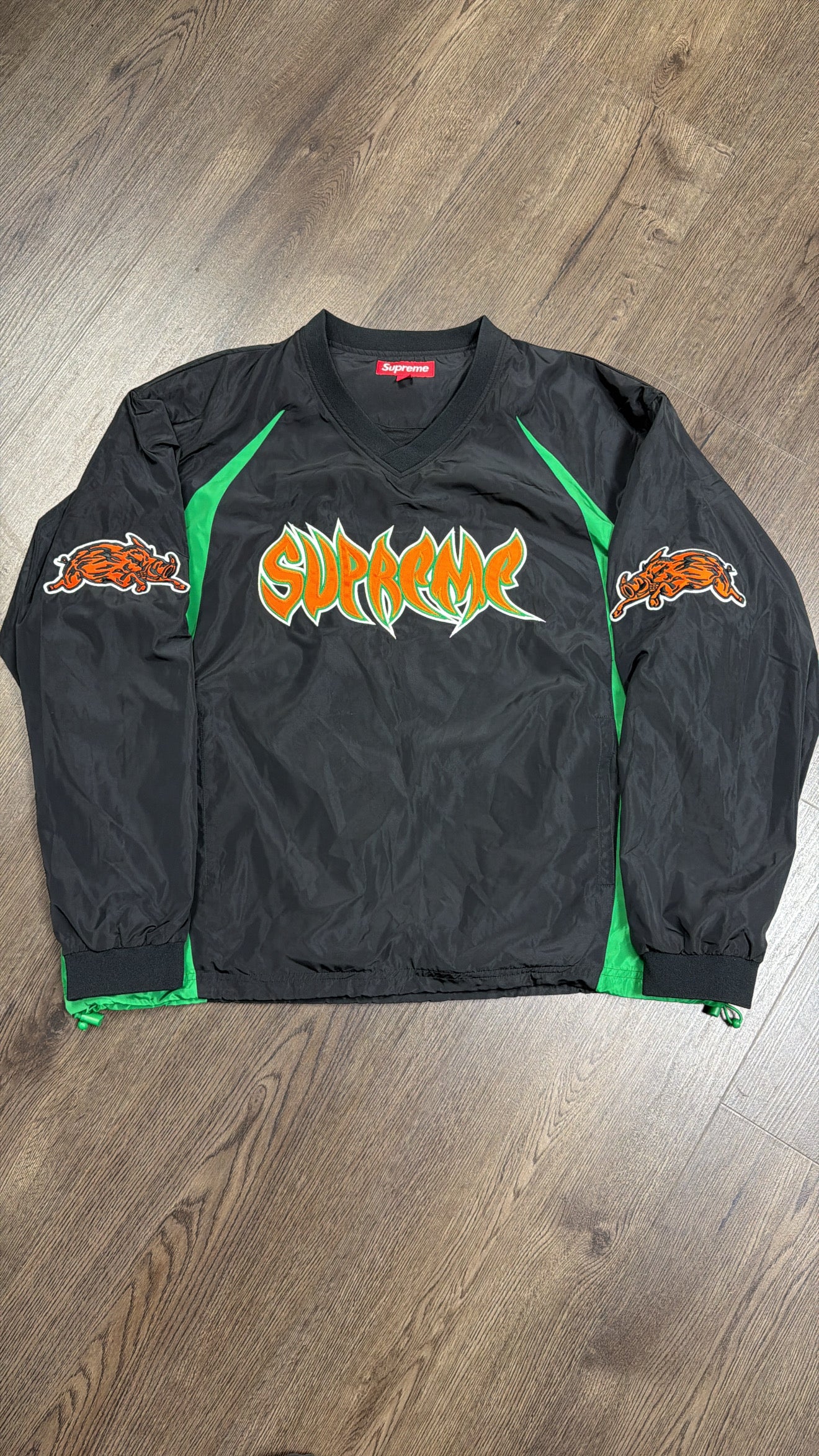 Supreme Warmup Pullover Green Orange