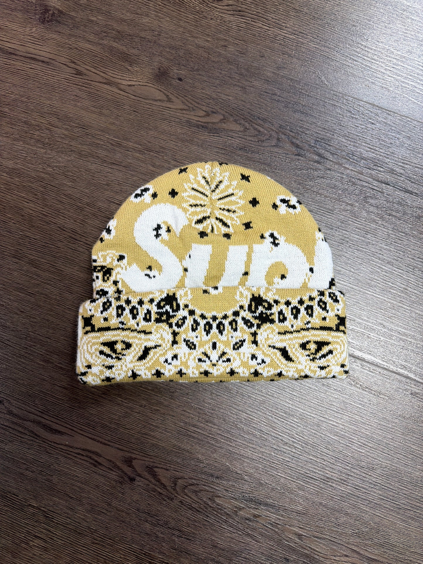 Supreme Yellow Bandana Big Bogo Beanie