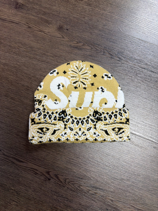 Supreme Yellow Bandana Big Bogo Beanie