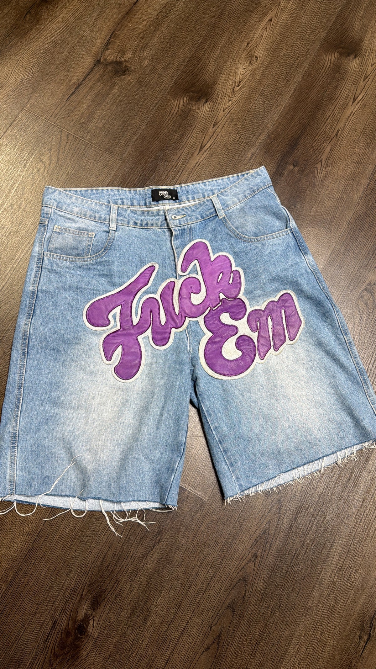 Fuck Em Jorts Purple Patch