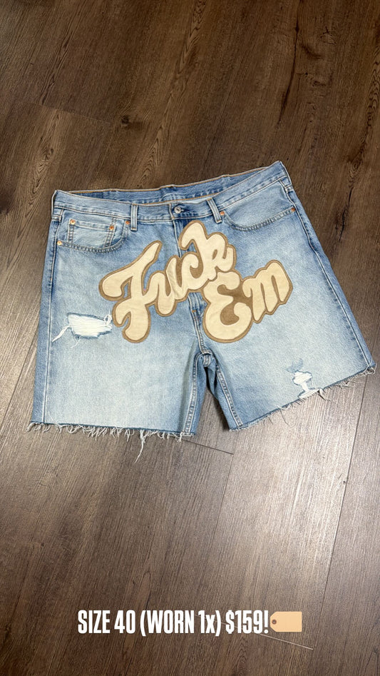 Fuck Em Jorts Cream Patch