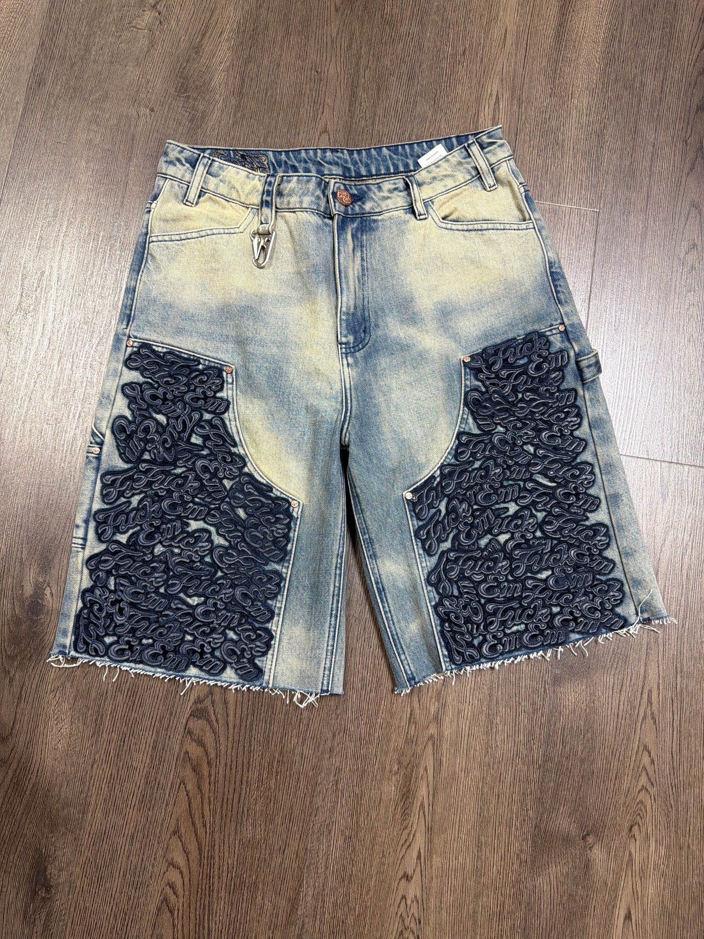 Fuck Em Navy Carpenter Shorts