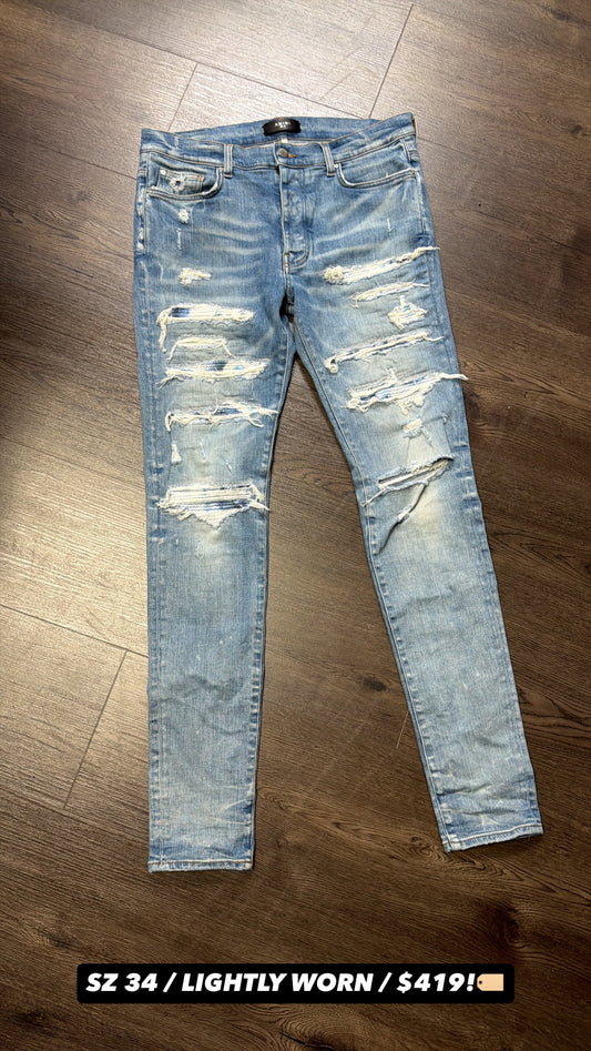 Amiri MX 1 White Blue Patch