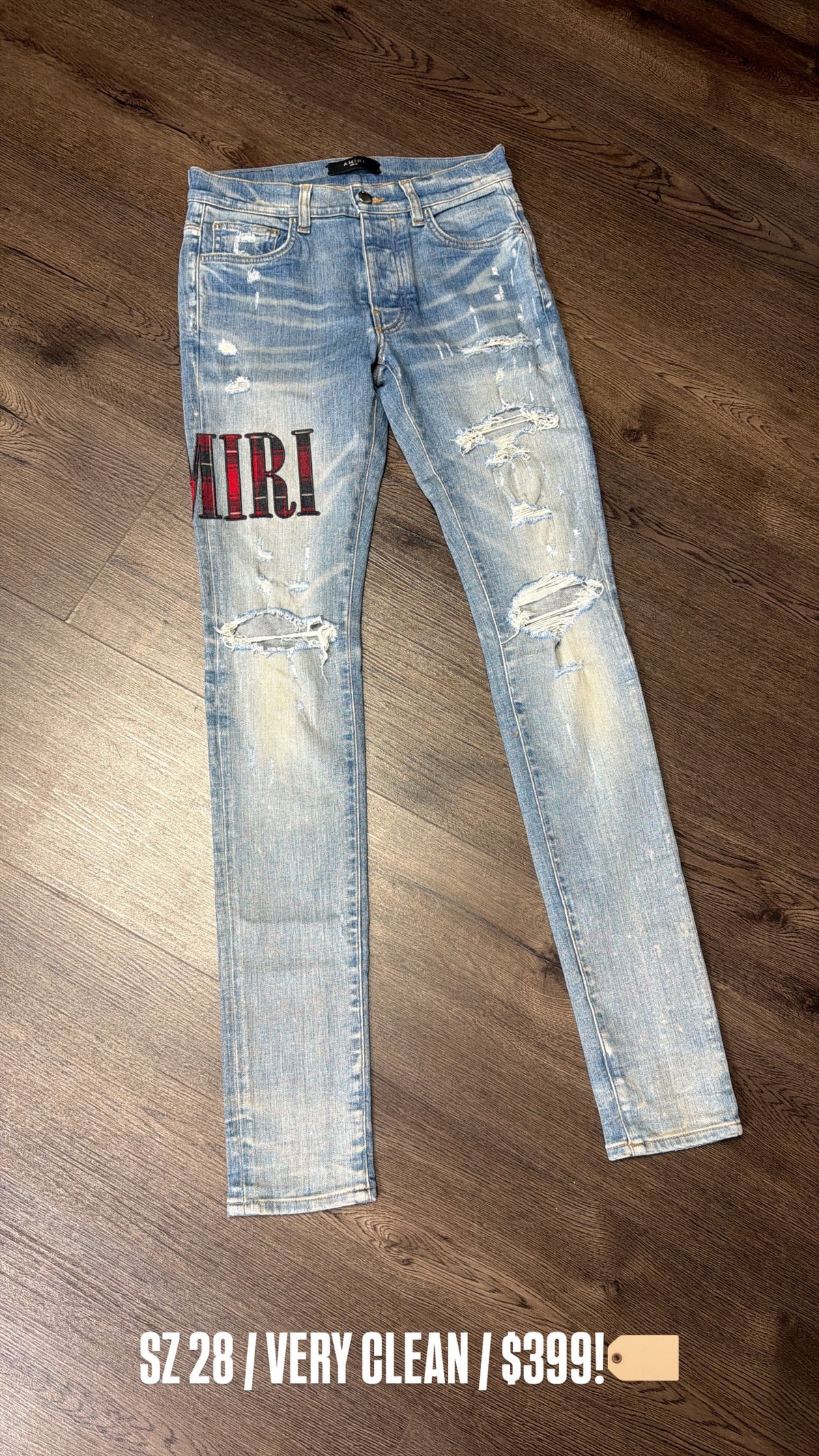 Amiri Plain Red Plaid