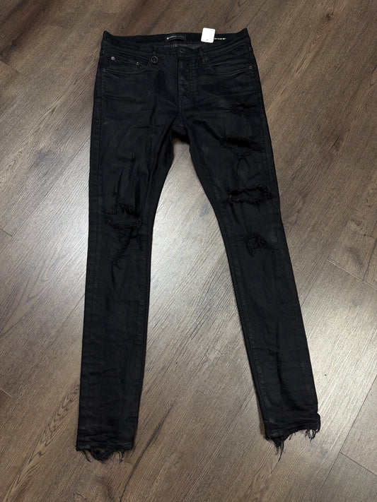 Purple Plain Black Jeans