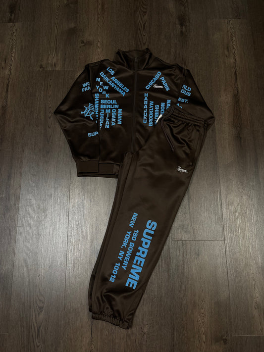 Supreme Brown Blue Worldwide Full Set