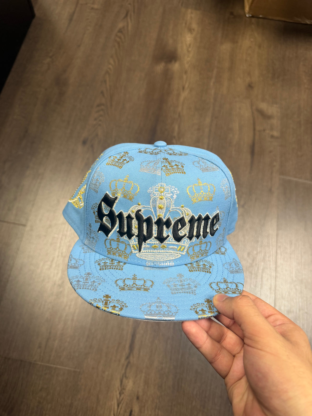 Supreme Blue Crown Fitted Cap