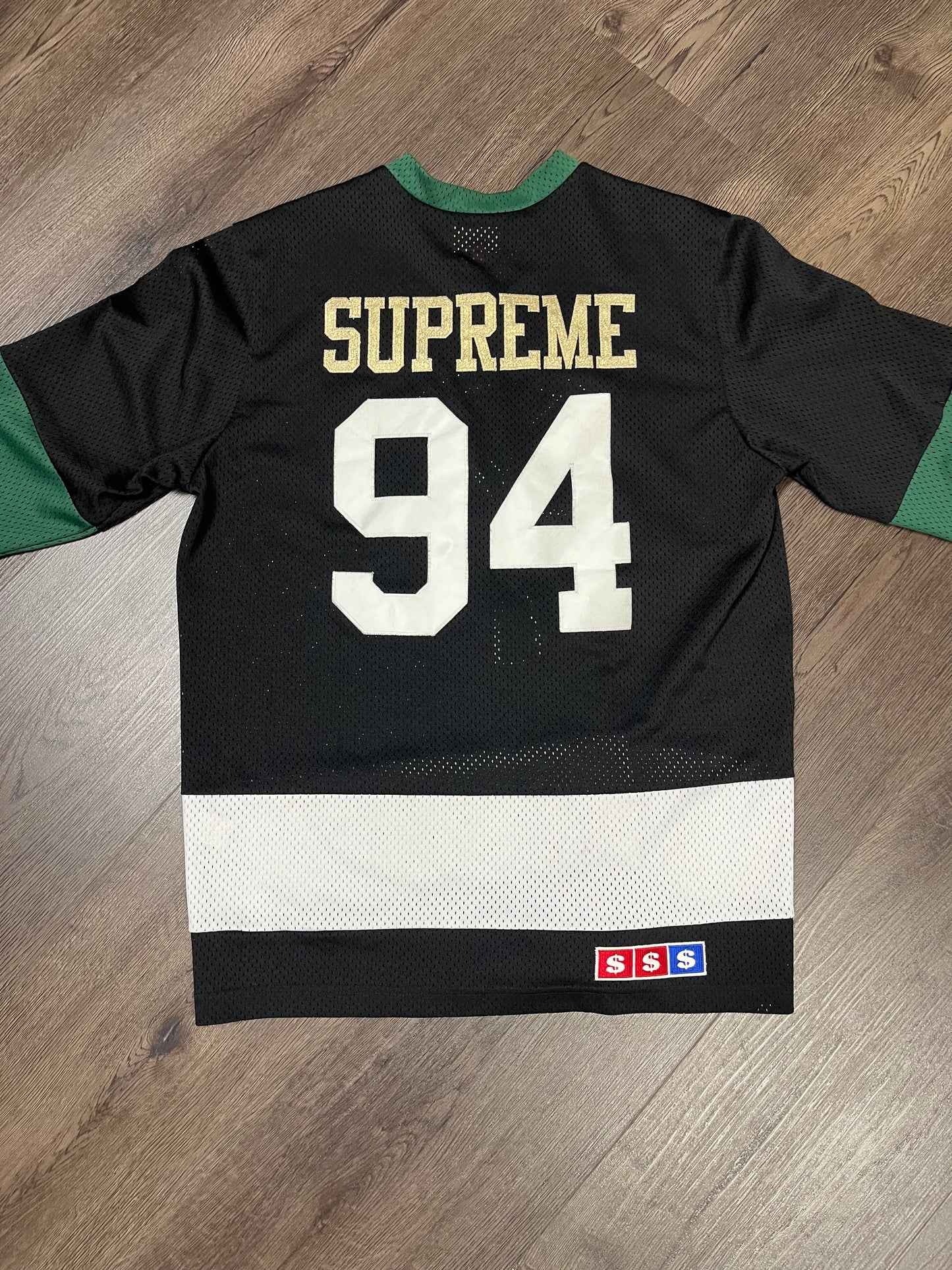 Supreme Black/Green Cross Jersey