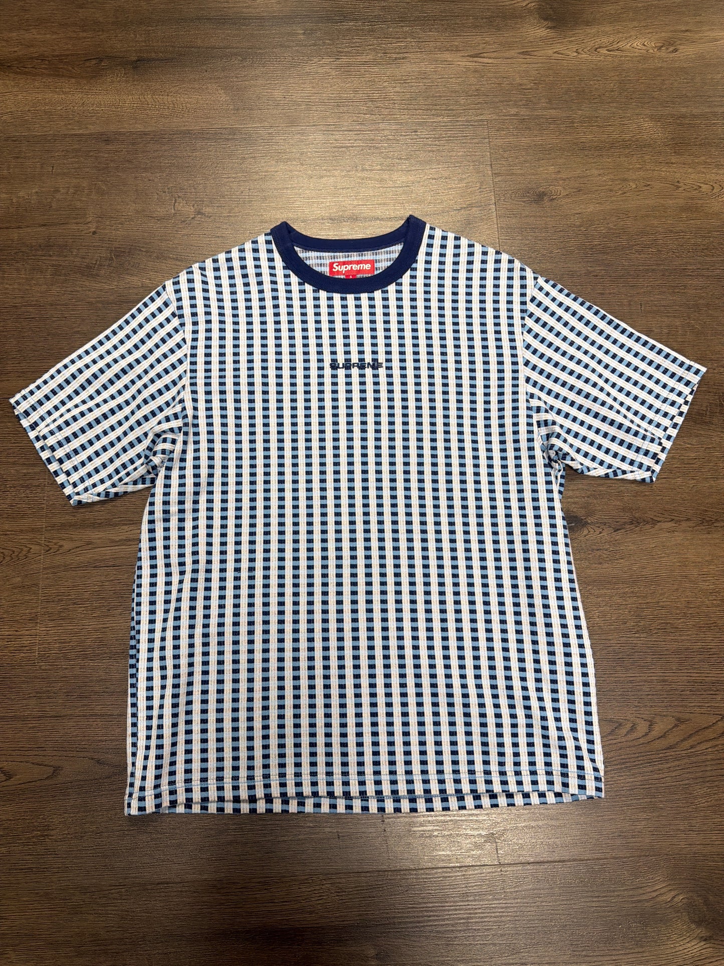 Supreme Blue Grid Tee