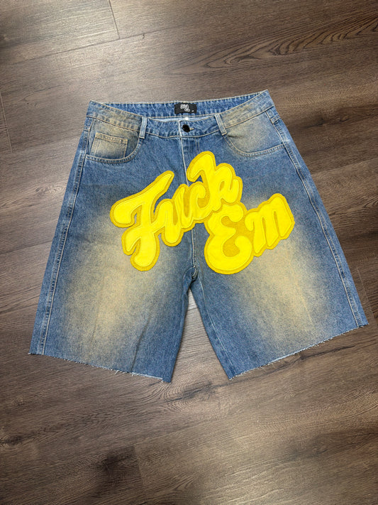 Fuck Em Jorts Yellow Patch