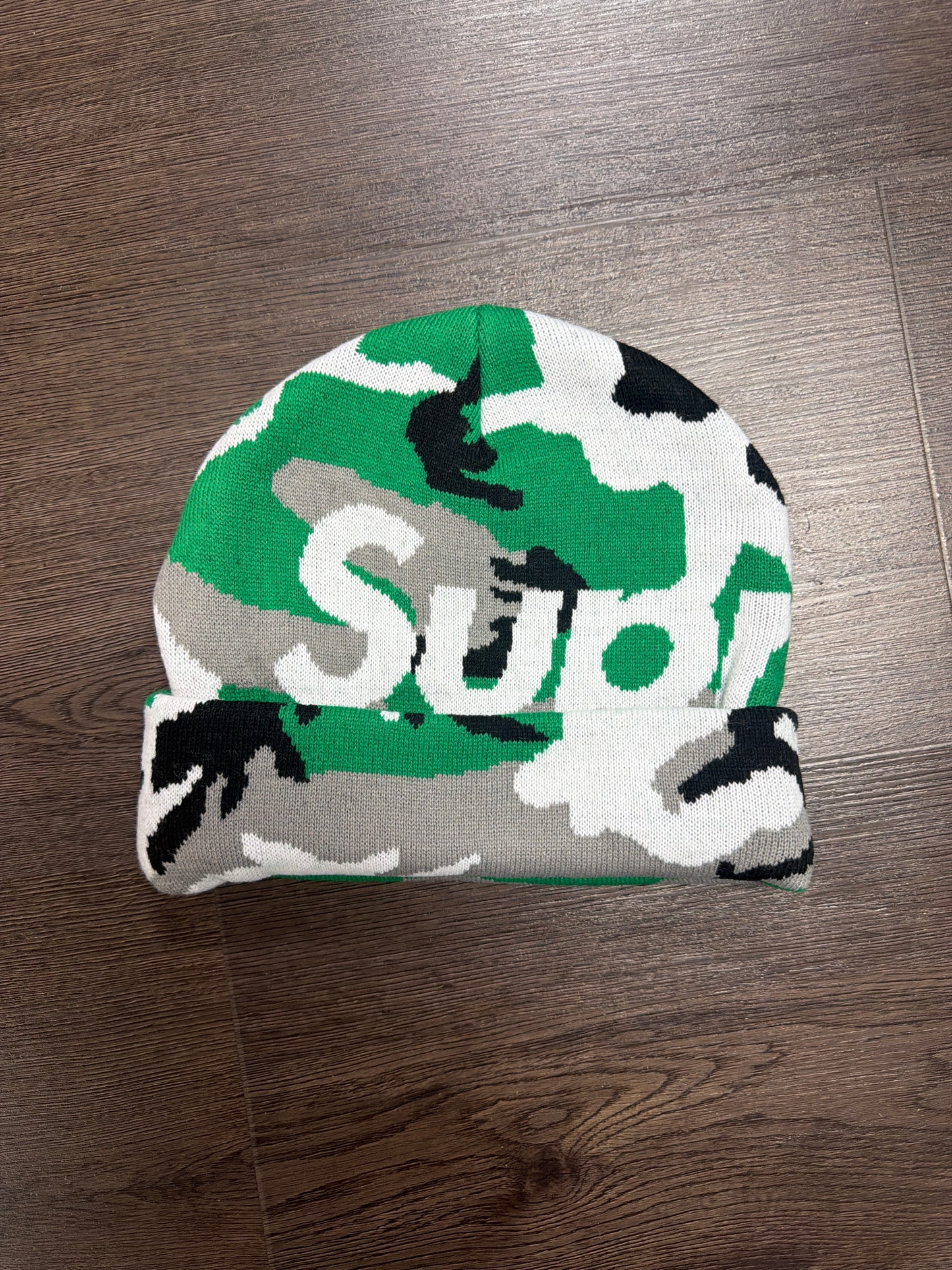 Supreme Green Camo Big Bogo Beanie