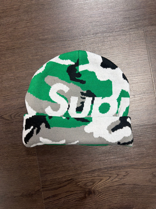 Supreme Green Camo Big Bogo Beanie